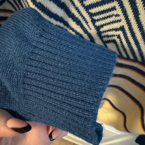 Dutch Bros Coffee 92 Vintage 1/4 Zip Up Sweater Unisex XL Blue Ribbed Hem RARE - Picture 2 of 9